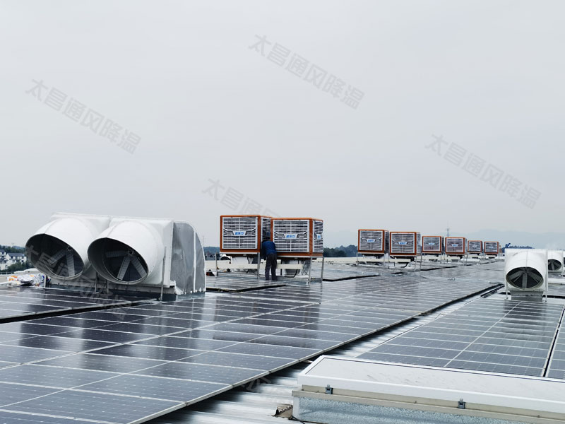 大型車間采用負壓風機和環?？照{通風降溫的特點